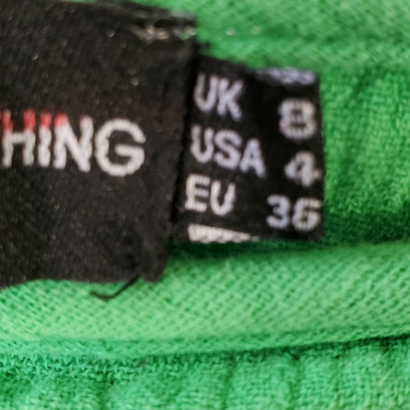 Prettylittlething Green Wrap Look Mini Skirt Size 4 - Picture 4 of 9